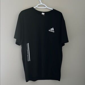 Fake Adidas Black Short Sleeve Tee with Iconic Logo